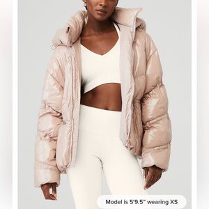 ALO Stunner Puffer Jacket (Dusty Pink - S)